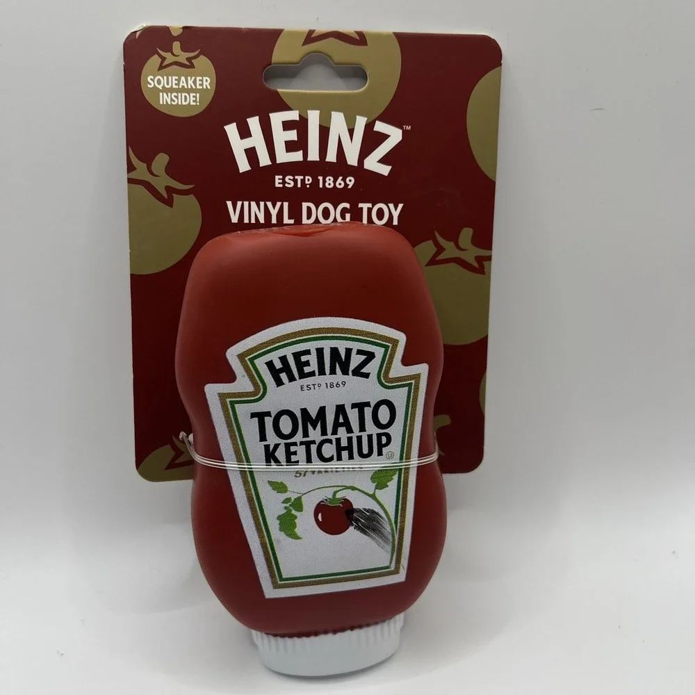 🐶 NWT Lot of 4 Squeaky Dog Toys Jell-O Heinz Jolly Rancher Kool-Aid 🐶